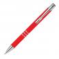Preview: 10 Semi Gel-Kugelschreiber aus Metall / gummierte Oberfläche / Farbe: rot