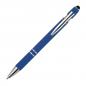 Preview: 10 Touchpen Kugelschreiber aus Metall / mit Muster / Farbe: blau