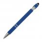 Preview: 10 Touchpen Kugelschreiber aus Metall / mit Muster / Farbe: blau