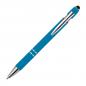 Preview: 10 Touchpen Kugelschreiber aus Metall / mit Muster / Farbe: hellblau