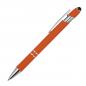 Preview: 10 Touchpen Kugelschreiber aus Metall / mit Muster / Farbe: orange