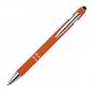 Preview: 10 Touchpen Kugelschreiber aus Metall / mit Muster / Farbe: orange