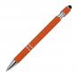 Preview: 10 Touchpen Kugelschreiber aus Metall / mit Muster / Farbe: orange