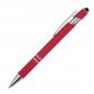 Preview: 10 Touchpen Kugelschreiber aus Metall / mit Muster / Farbe: rot