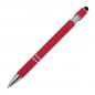 Preview: 10 Touchpen Kugelschreiber aus Metall / mit Muster / Farbe: rot