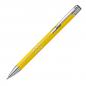 Preview: 100 Kugelschreiber aus Metall mit Namensgravur - lackiert - gelb (matt)