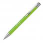 Preview: 100 Kugelschreiber aus Metall mit Namensgravur - lackiert - hellgrün (matt)