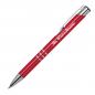Preview: 100 Kugelschreiber aus Metall mit Namensgravur - lackiert - rot (matt)