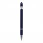 Preview: 10x Touchpen Kugelschreiber / aus Metall / Soft-Touch / Farbe: dunkelblau