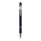 Preview: 10x Touchpen Kugelschreiber / aus Metall / Soft-Touch / Farbe: dunkelblau