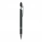 Preview: 10x Touchpen Kugelschreiber mit Gravur / aus Metall / Soft-Touch / Farbe: grau