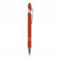 Preview: 10x Touchpen Kugelschreiber mit Gravur / aus Metall / Soft-Touch / Farbe: orange