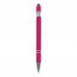 Preview: 10x Touchpen Kugelschreiber mit Gravur / aus Metall / Soft-Touch / Farbe: pink