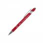 Preview: 10x Touchpen Kugelschreiber mit Gravur / aus Metall / Soft-Touch / Farbe: rot