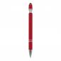 Preview: 10x Touchpen Kugelschreiber mit Gravur / aus Metall / Soft-Touch / Farbe: rot