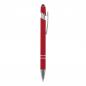 Preview: 10x Touchpen Kugelschreiber mit Gravur / aus Metall / Soft-Touch / Farbe: rot