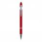 Preview: 10x Touchpen Kugelschreiber mit Gravur / aus Metall / Soft-Touch / Farbe: rot