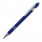 Preview: 10x Touchpen Kugelschreiber mit Namensgravur - aus Metall - Soft-Touch - blau