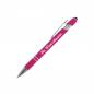 Preview: 10x Touchpen Kugelschreiber mit Namensgravur - aus Metall - Soft-Touch - pink