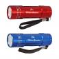 Preview: 2x LED Taschenlampe mit Namensgravur - aus Metall - Farbe: je 1x rot und blau