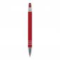 Preview: 5x Touchpen Kugelschreiber / aus Metall / mit Soft-Touch / Farbe: rot