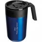 Preview: Doppelwandiger Trinkbecher aus Edelstahl mit Gravur / 400ml / Farbe: blau