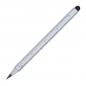 Preview: Tintenloser Touchpen Lineal Kugelschreiber / Farbe: silber