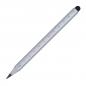 Preview: Tintenloser Touchpen Lineal Kugelschreiber / Farbe: silber