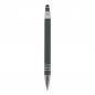 Preview: Touchpen Kugelschreiber / aus Metall / mit Soft-Touch / Farbe: grau