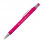 Preview: Touchpen Kugelschreiber mit Gravur / aus Metall / Farbe: pink