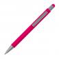 Preview: Touchpen Kugelschreiber mit Gravur / aus Metall / Farbe: pink