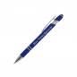 Preview: Touchpen Kugelschreiber mit Gravur / aus Metall / Soft-Touch / Farbe: blau