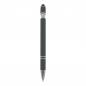 Preview: Touchpen Kugelschreiber mit Gravur / aus Metall / Soft-Touch / Farbe: grau