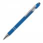 Preview: Touchpen Kugelschreiber mit Gravur / aus Metall / Soft-Touch / Farbe: hellblau