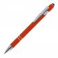 Preview: Touchpen Kugelschreiber mit Gravur / aus Metall / Soft-Touch / Farbe: orange