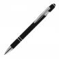 Preview: Touchpen Kugelschreiber mit Gravur / aus Metall / Soft-Touch / Farbe: schwarz