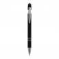 Preview: Touchpen Kugelschreiber mit Gravur / aus Metall / Soft-Touch / Farbe: schwarz