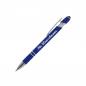 Preview: Touchpen Kugelschreiber mit Namensgravur - aus Metall - Soft-Touch - Farbe: blau