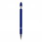 Preview: Touchpen Kugelschreiber mit Namensgravur - aus Metall - Soft-Touch - Farbe: blau