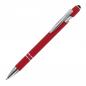 Preview: Touchpen Kugelschreiber mit Namensgravur - aus Metall - Soft-Touch - Farbe: rot