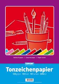 10 Blatt Tonzeichenpapier DIN A3 120g