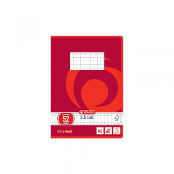 10 Herlitz Oktavhefte / A6 / 60 Blatt / kariert / Lineatur 52