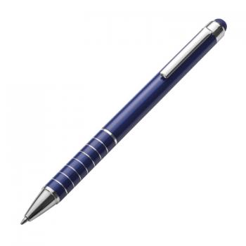 10 Touchpen Kugelschreiber / aus Metall / Farbe: blau