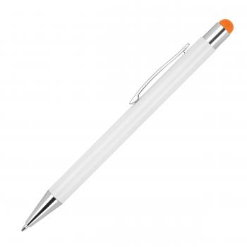 10 Touchpen Kugelschreiber / aus Metall / Stylusfarbe: orange