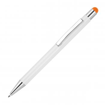 10 Touchpen Kugelschreiber / aus Metall / Stylusfarbe: orange