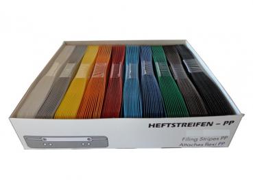 100 Heftstreifen PP / Farbe: braun