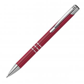 100 Kugelschreiber aus Metall mit Namensgravur - lackiert - burgund (matt)