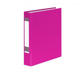 10x Ringbuch mit Rückenschild / DIN A5 / 2-Ringmechanik / Farbe: pink