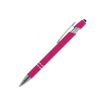 10x Touchpen Kugelschreiber / aus Metall / Soft-Touch / Farbe: pink