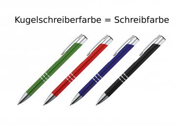 20 Kugelschreiber / Schreibfarbe = Kugelschreiberfarbe / grün,blau,rot,schwarz